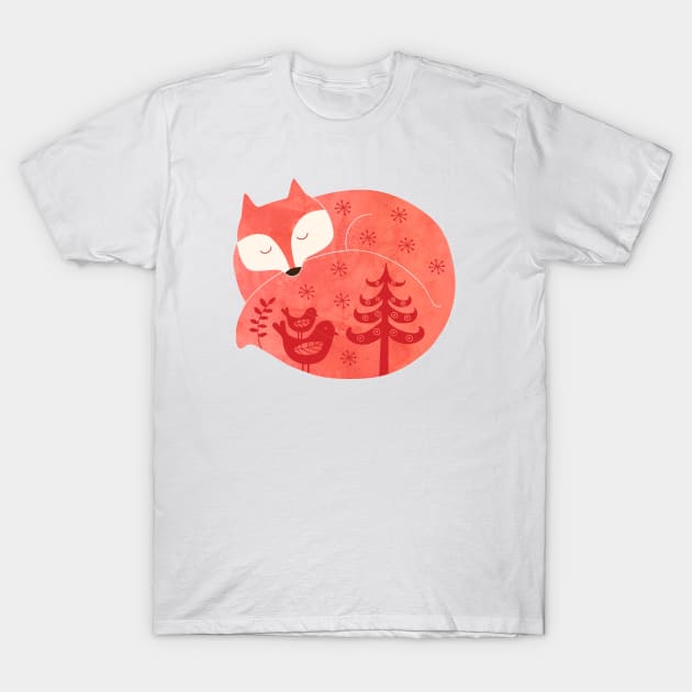 sleeping fox T-Shirt by milkyprint